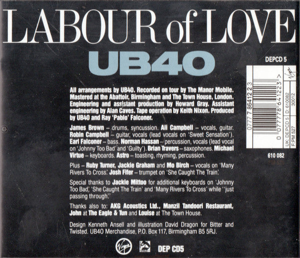 UB40 : Labour Of Love (CD, Album, RE)
