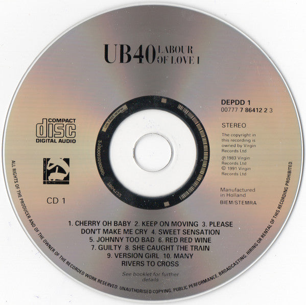 UB40 : Labour Of Love (CD, Album, RE)