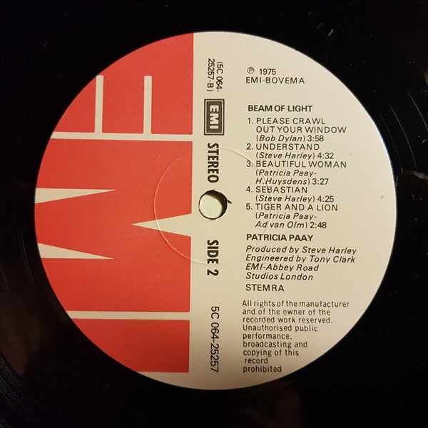 Patricia Paay : Beam Of Light (LP, Album)