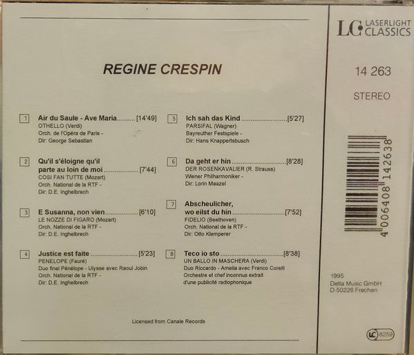 Régine Crespin : Ses Plus Grands Rôles (CD, Comp)