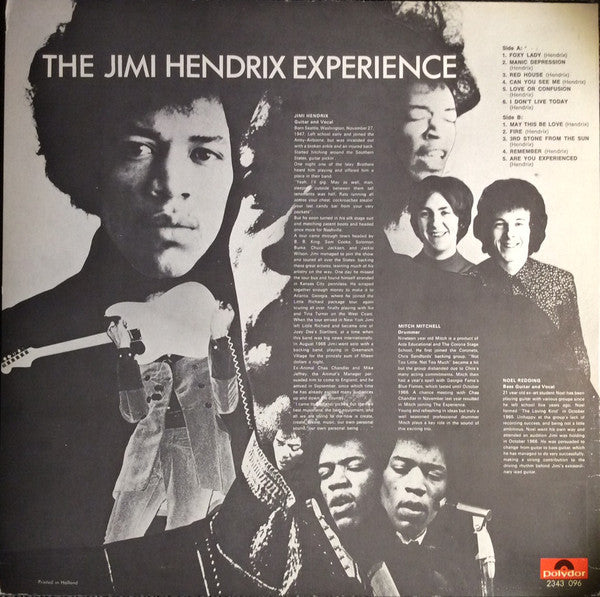Jimi Hendrix, The Jimi Hendrix Experience : Are You Experienced (LP, Album, RE)