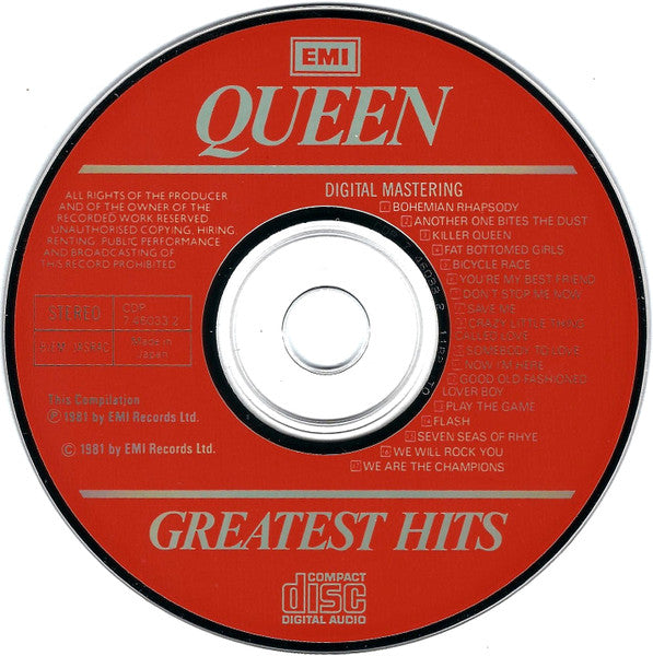 Queen : Greatest Hits (CD, Comp, RE, Red)