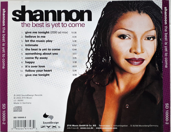 Shannon : The Best Is Yet To Come (CD, Album)