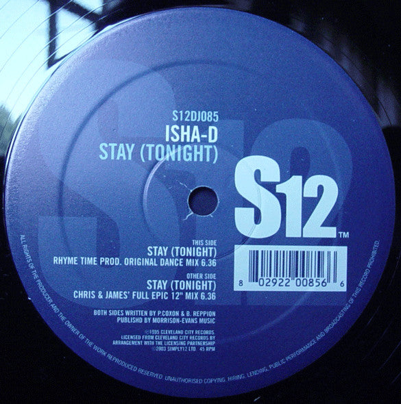Isha-D : Stay (Tonight) (12")