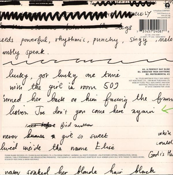 PJ Harvey : A Perfect Day Elise (7", Single)