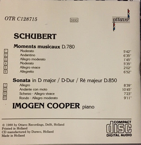 Imogen Cooper : Schubert—The Last Six Years 1823-1828: Vol. 3 (CD)