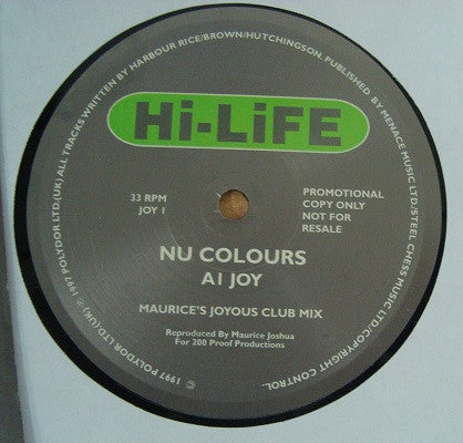 Nu Colours : Joy (12", Promo)