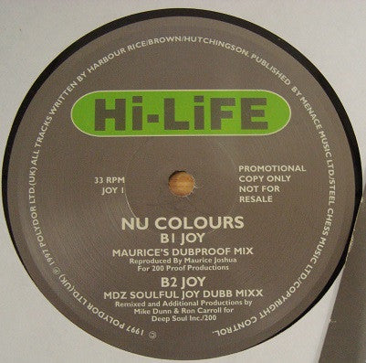 Nu Colours : Joy (12", Promo)