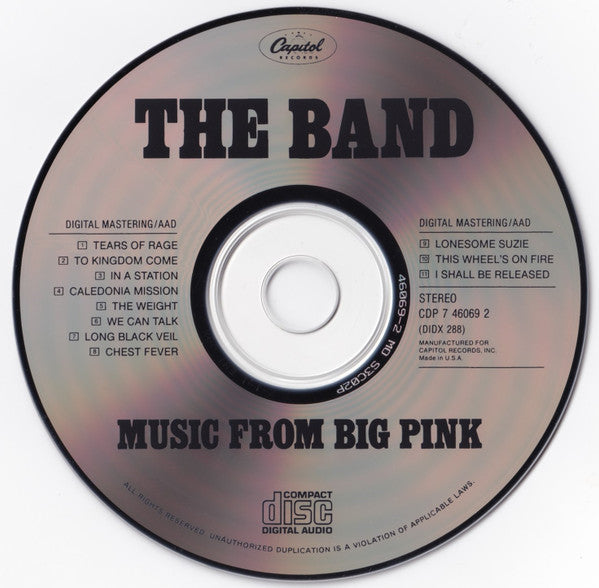 The Band : Music From Big Pink (CD, Album, RE, EMI)