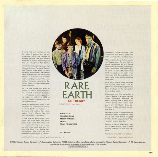 Rare Earth : Get Ready (CD, Album, RE)