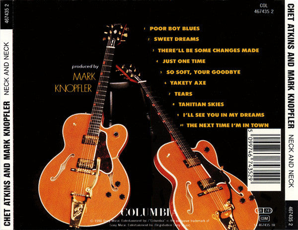Chet Atkins And Mark Knopfler : Neck And Neck (CD, Album, RP)