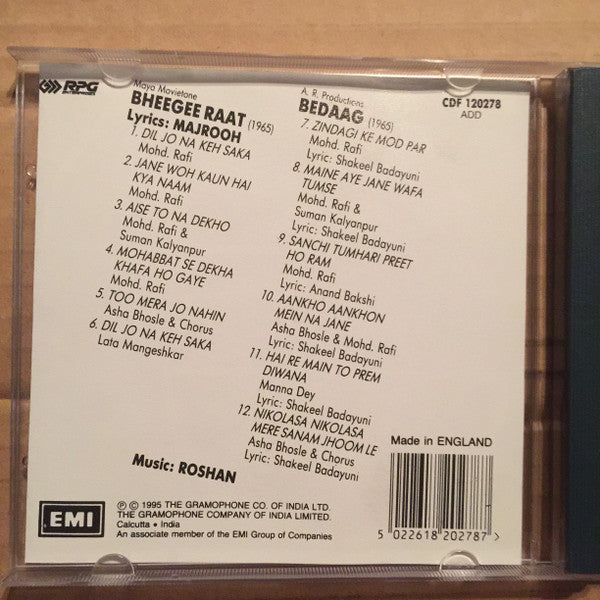 Roshan (2) : Bheegee Raat / Bedaag (CD, Comp)