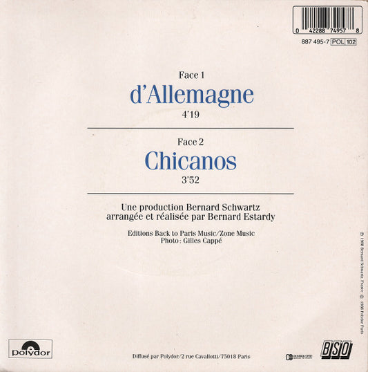 Patricia Kaas : D'Allemagne (7", Single)