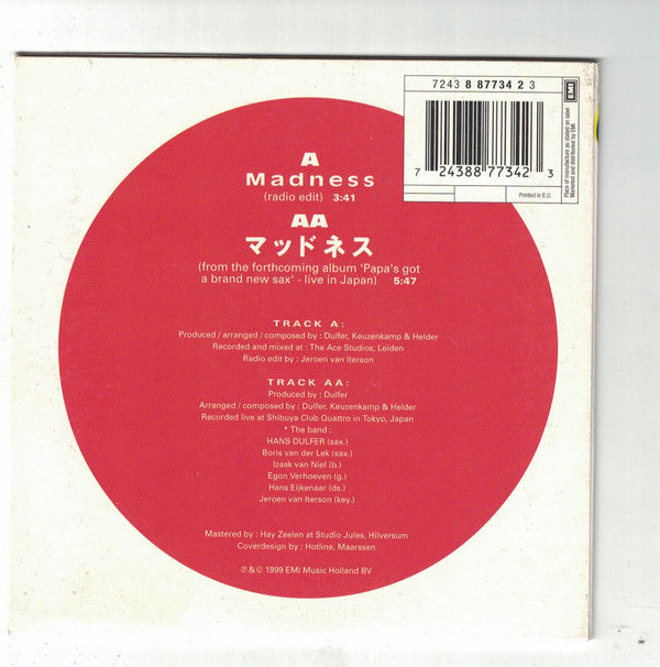 Hans Dulfer : Madness (CD, Single)