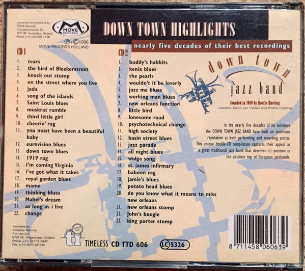 The Down Town Jazz Band : Down Town Highlights (2xCD, Comp)
