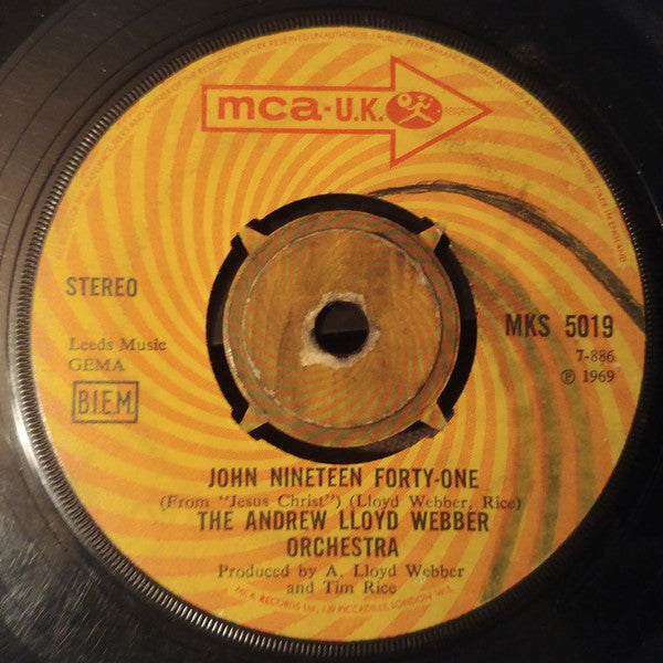 Murray Head With The Trinidad Singers / The Andrew Lloyd Webber Orchestra : Superstar / John Nineteen Forty-One (7", Single)