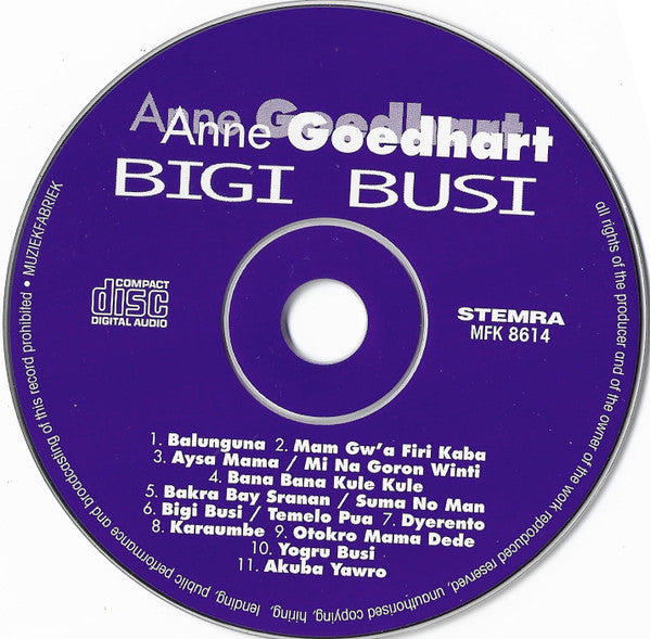 Anne Goedhart : Bigi Busi (CD, Album)