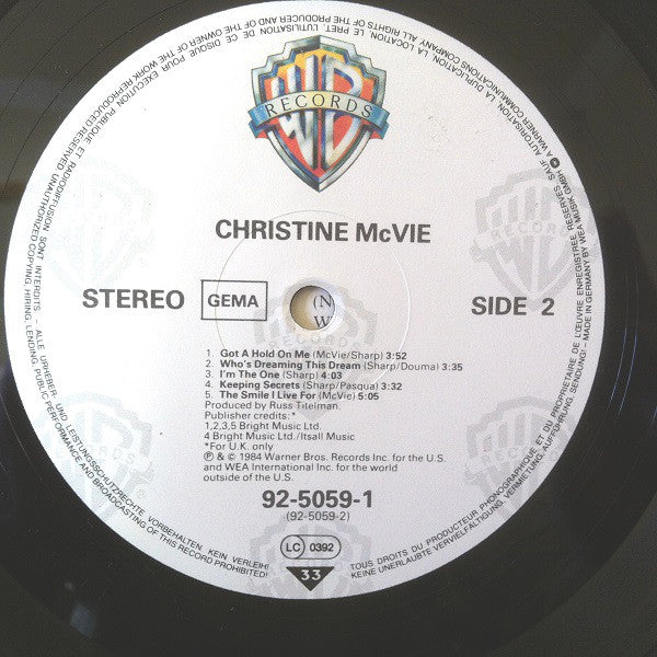 Christine McVie : Christine McVie (LP, Album)