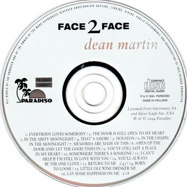 Dean Martin & Nat King Cole : Face To Face - Their Greatest Hits (2xCD, Comp + Box)
