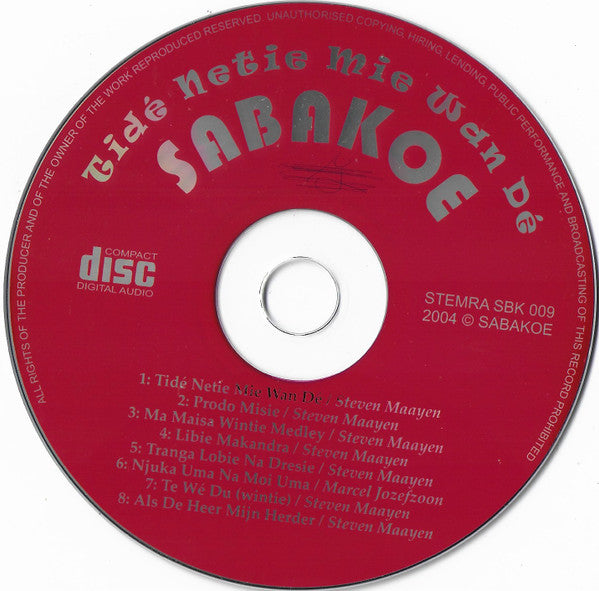 Sabakoe : Tidé Netie Mie Wan Dé (CD, Album)