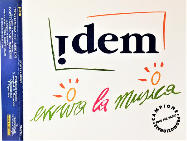 Idem (2) : Evviva La Musica (CD, Single, Promo)