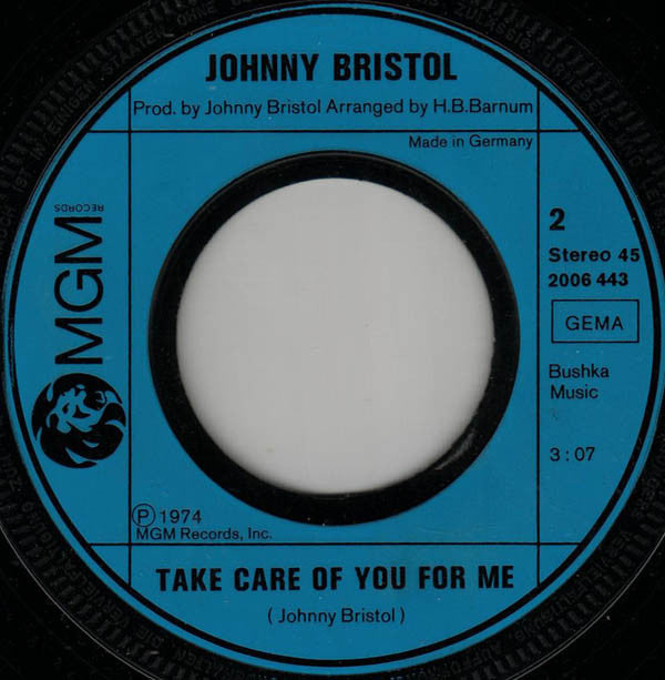 Johnny Bristol : Hang On In There Baby (7", Single)