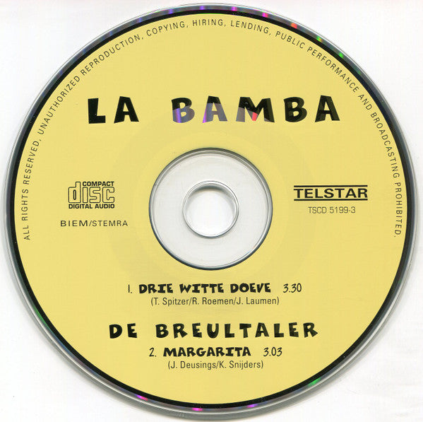 La Bamba (3) / De Breultaler : Drie Witte Doeve / Margarita (CD, Single)