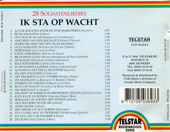 Various : 28 Soldatenliedjes - Ik Sta Op Wacht (CD)