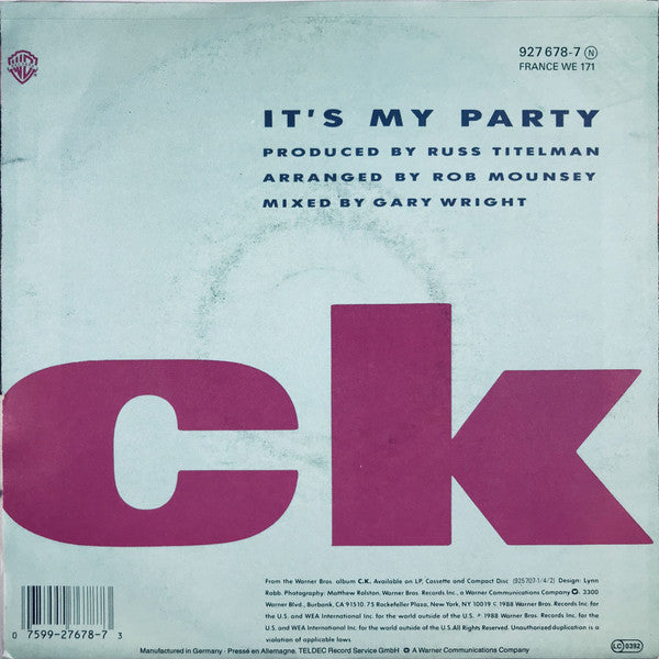 Chaka Khan : It's My Party (7", Single)