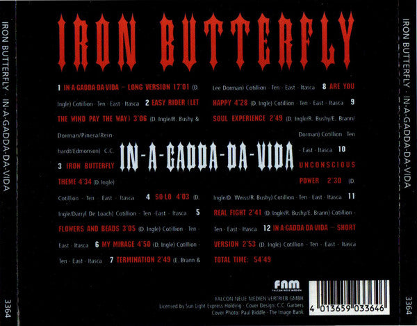 Iron Butterfly : In-A-Gadda-Da-Vida (CD, Comp, RE, RM)
