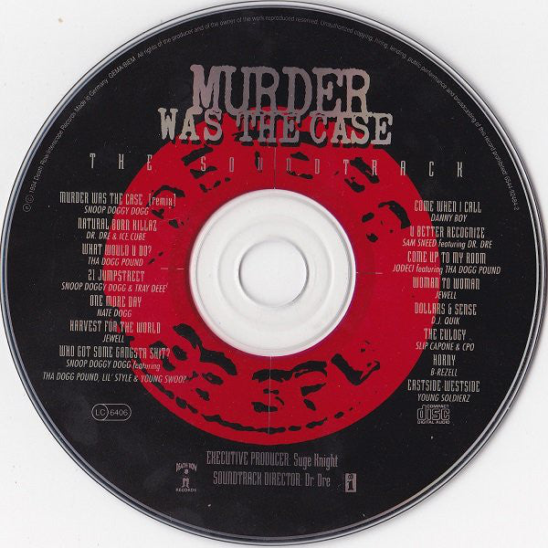Various : Murder Was The Case (The Soundtrack) (CD, Album)