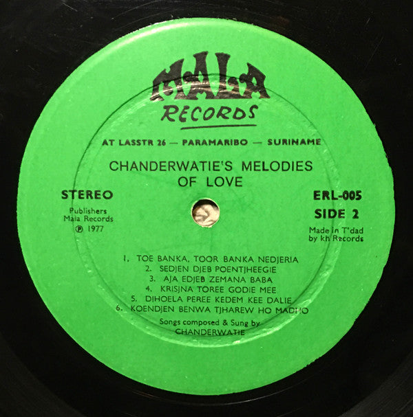 Chanderwatie Kandhai : Melodies To Love (LP)