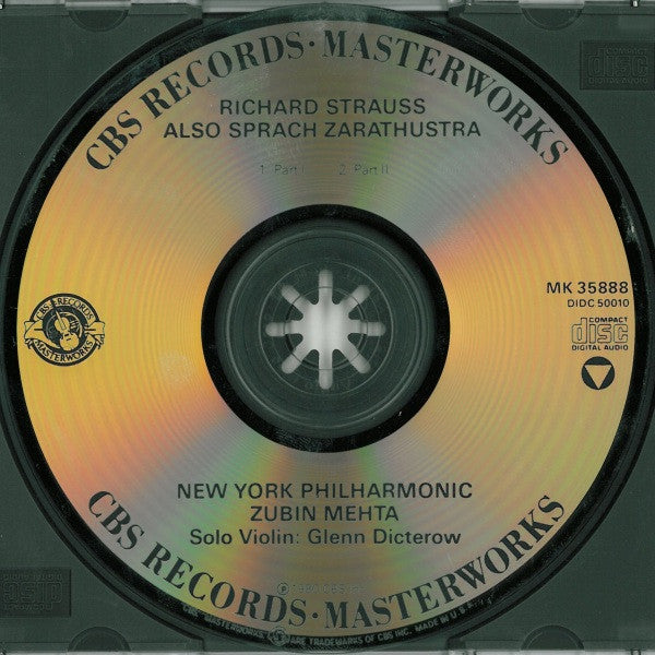 Richard Strauss - Zubin Mehta - New York Philharmonic : Also Sprach Zarathustra (CD, Album, RP)