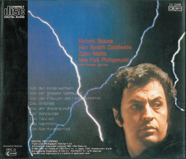 Richard Strauss - Zubin Mehta - New York Philharmonic : Also Sprach Zarathustra (CD, Album, RP)