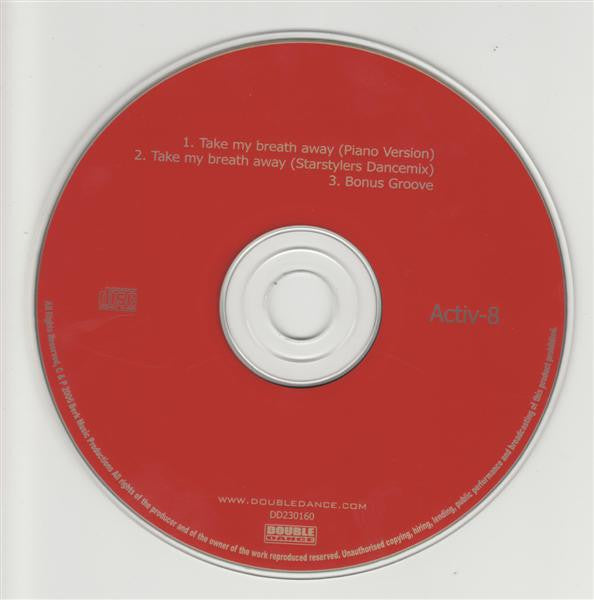 Activ-8 : Take My Breath Away (CD, Single)