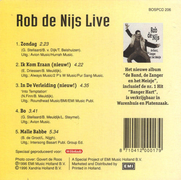 Rob de Nijs : Live (CD, Smplr)