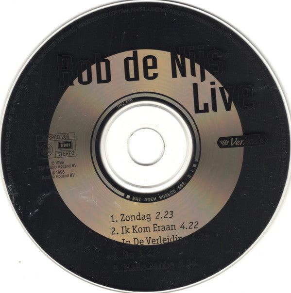 Rob de Nijs : Live (CD, Smplr)