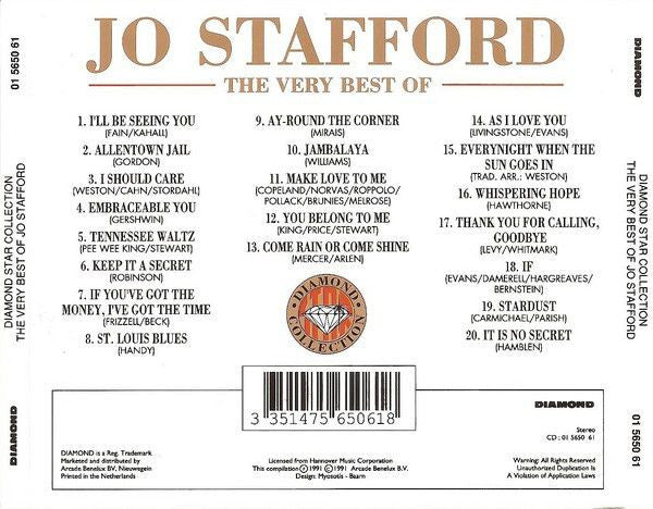 Jo Stafford : The Very Best Of (CD, Comp)