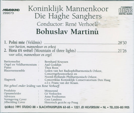 Bohuslav Martinů, Die Haghe Sanghers : Polni Mse (Veldmis), Hora Tri Svetel (Berg Van Drie Lichten) (CD, Album)