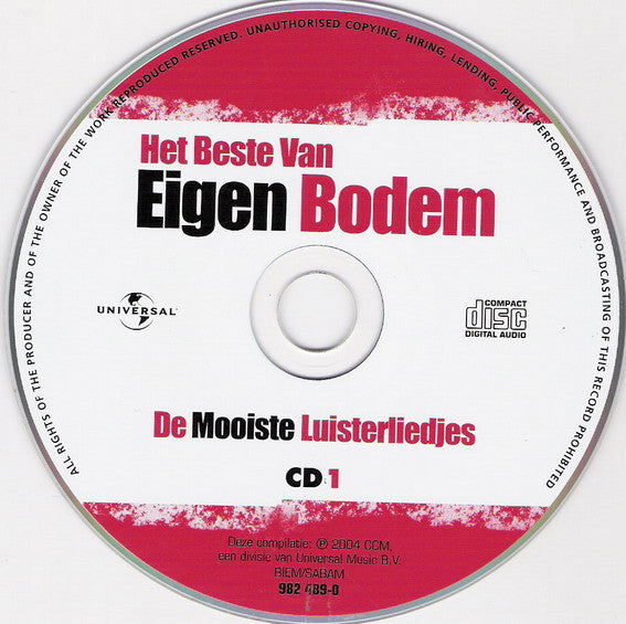 Various : Het Beste Van Eigen Bodem - De Mooiste Luisterliedjes (2xCD, Comp)