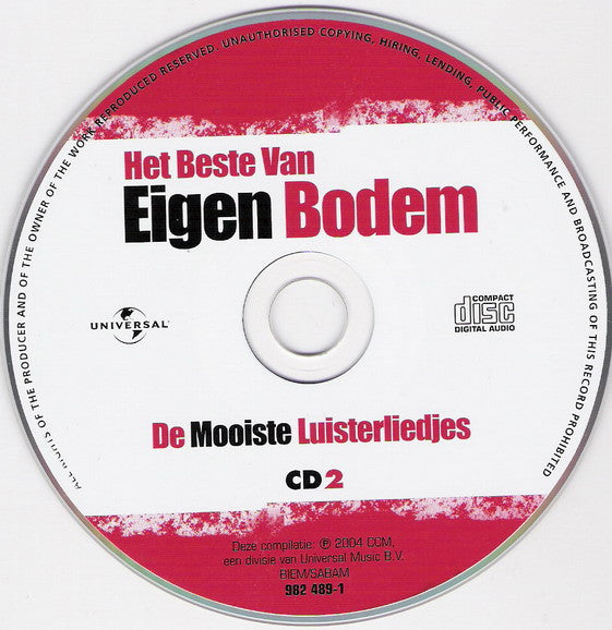 Various : Het Beste Van Eigen Bodem - De Mooiste Luisterliedjes (2xCD, Comp)