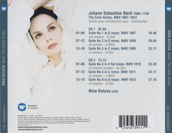 Johann Sebastian Bach, Nina Kotova : The Cello Suites (2xCD, Album)