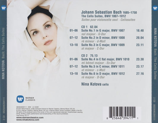 Johann Sebastian Bach, Nina Kotova : The Cello Suites (2xCD, Album)
