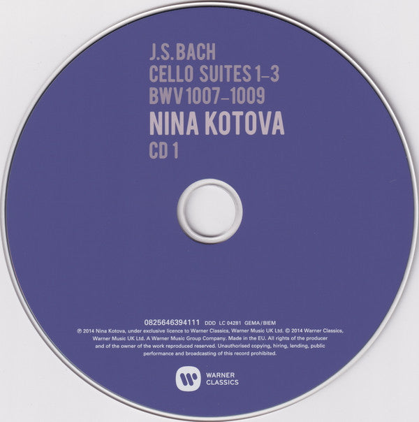 Johann Sebastian Bach, Nina Kotova : The Cello Suites (2xCD, Album)