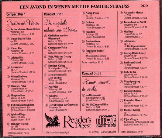 Various : Een Avond In Wenen Met De Familie Strauss (3xCD, Comp, Club)