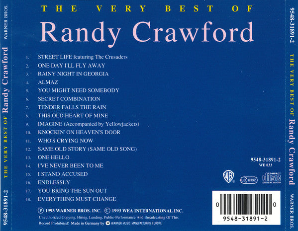 Randy Crawford : The Very Best Of Randy Crawford (CD, Comp)