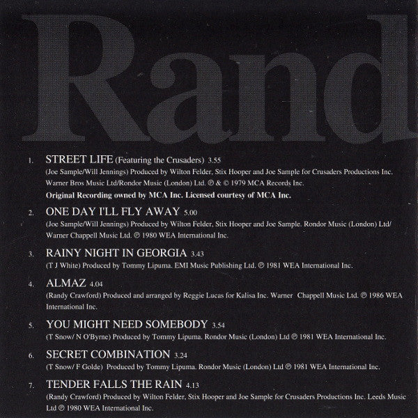 Randy Crawford : The Very Best Of Randy Crawford (CD, Comp)