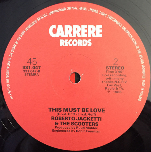 Roberto Jacketti & The Scooters : This Must Be Love (12", Maxi)