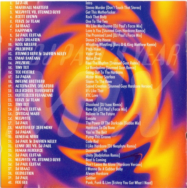 Paul Elstak : DJ Paul's Year Mix '96 (CD, Mixed)