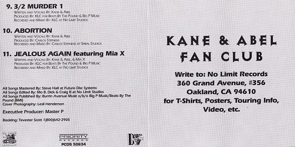 Kane & Abel : The 7 Sins (CD, Album)